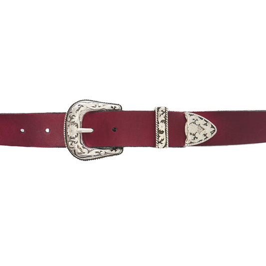 Red Flower buckle belt